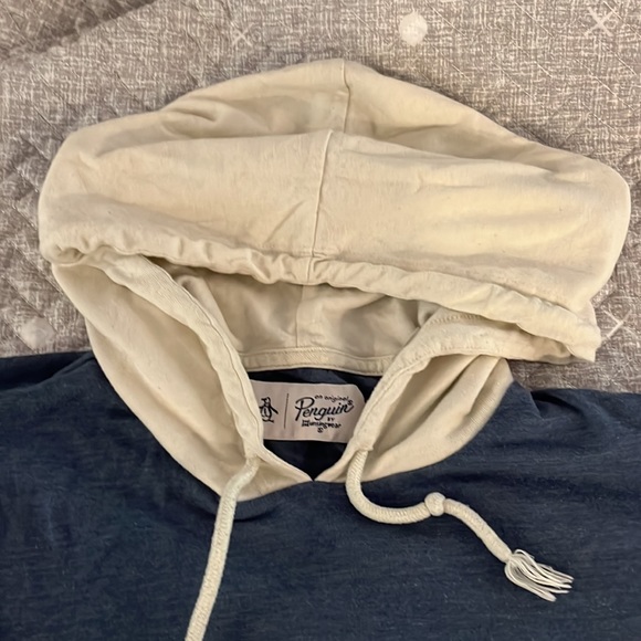 Original Penguin color block soft tshirt hoodie - Picture 3 of 4